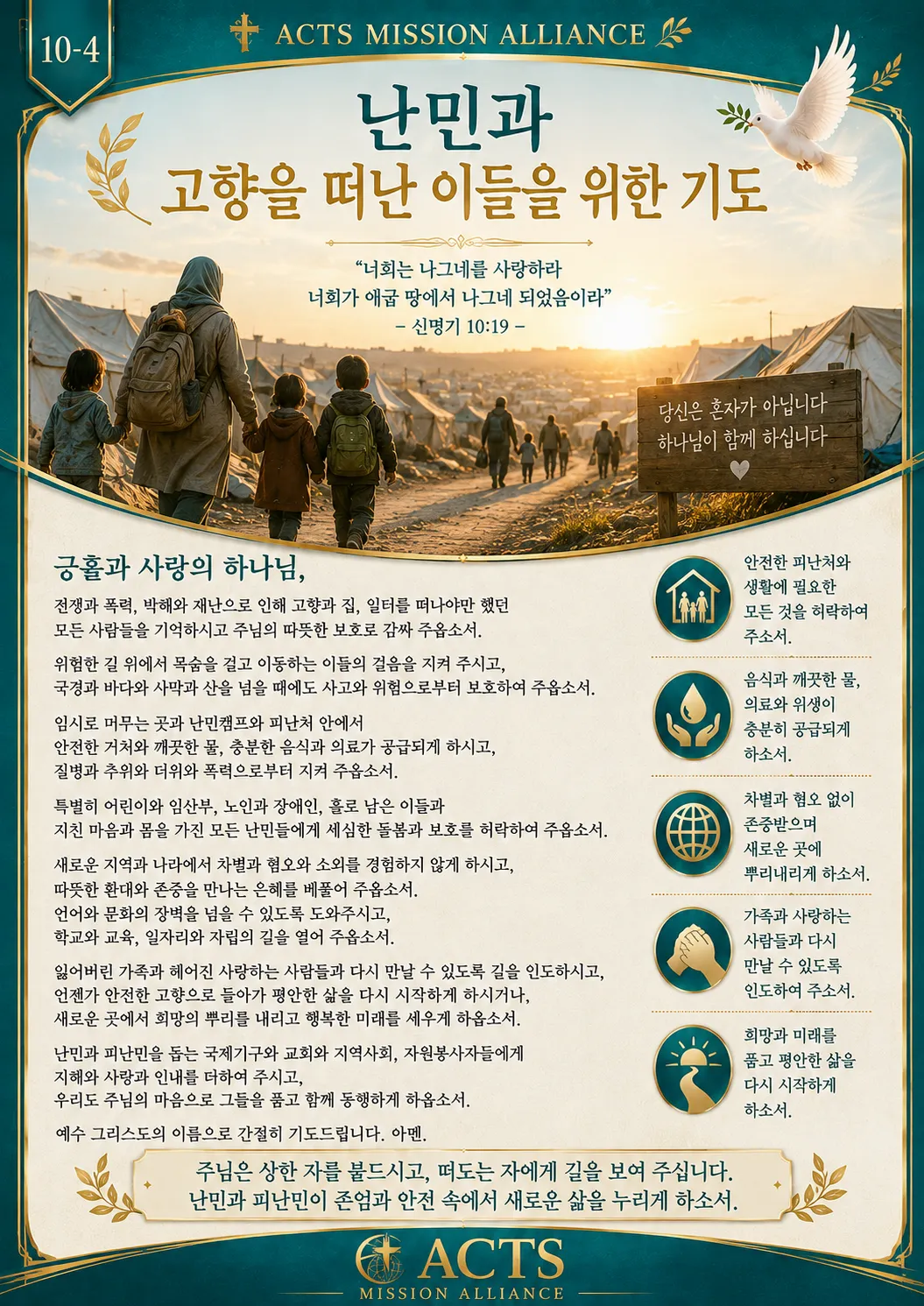 10-4 평화와 전쟁·재난 지역을 위한 기도